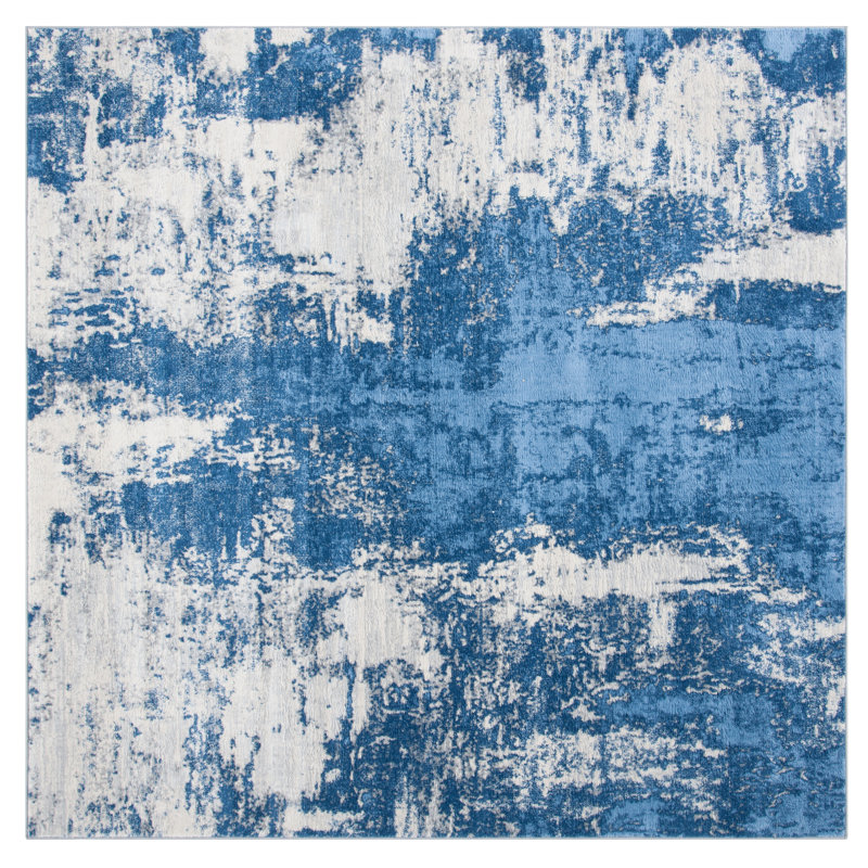 Jasper 100 Performance Abstract Rug, Square 3'