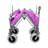 3-in-1 Collapsible Wagon Converts to Bench Convertible Folding Wagon Cart with Rear-Mounted Folding Tabletop, 500lbs Heavy-Duty, 180L Capacity for Camping, Beach, Garden, Fishing-Purple-136128579