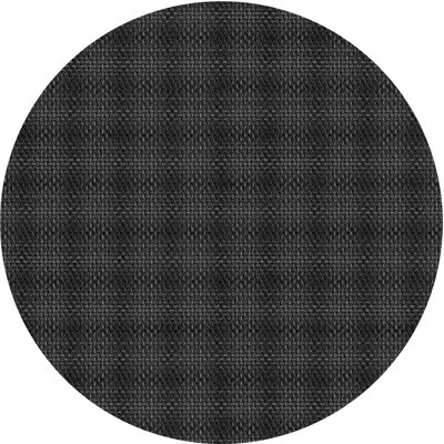 Tapis noir en laine à carreaux Plaid