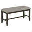 Ensemble de table de salle à manger 6 pièces 6 pièces, 4 chaises en tissu et banc