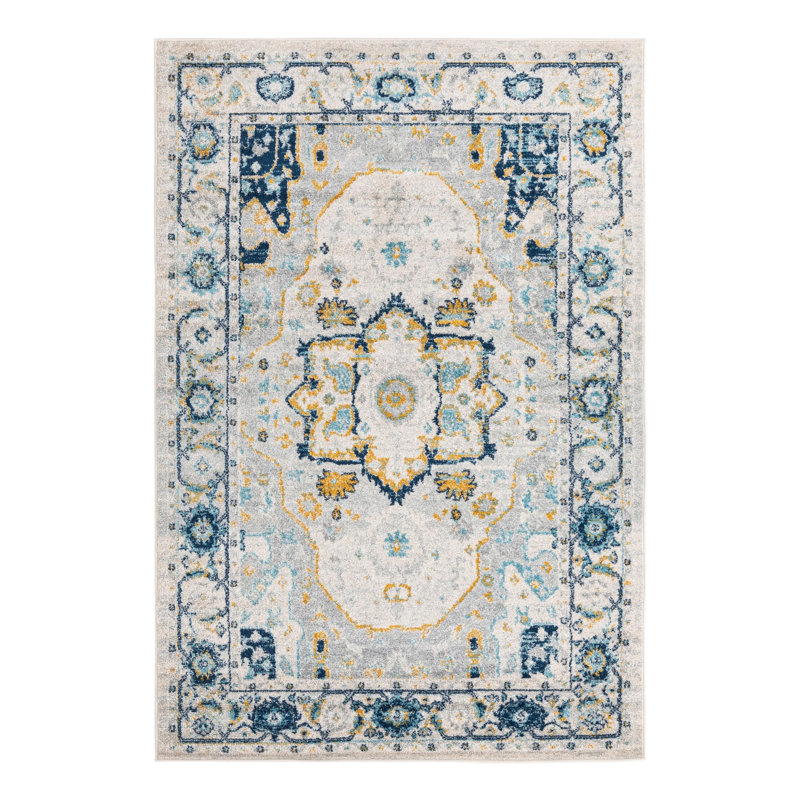 Hagedorn Oriental Area Rug, Rectangle 5'3" x 8', Gray