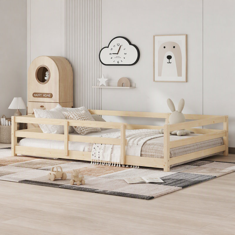 Full Size Floor Bed, Oak