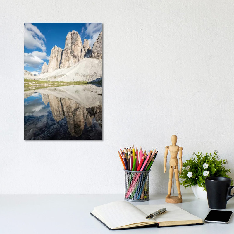 Tre Cime Reflection I by Gareth McCormack - Wrapped Canvas Print, 20.32 cm H x 30.48 cm W
