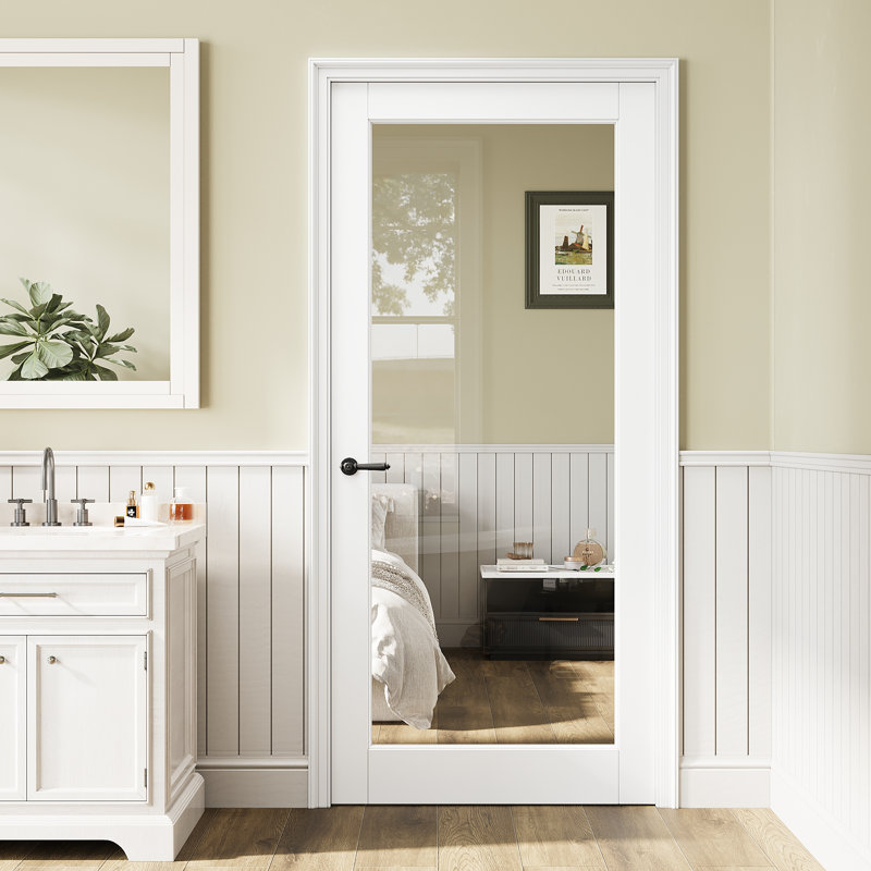 Porte standard 32 "x80" en verre clair apprêté 1-Lite , 32 po x 80 po