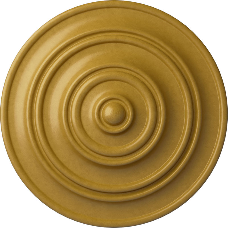 Médaillon de plafond classique Endurathane, DO 13 1/4 po x P 1/2 po (pour auvents jusqu'à 4 1/8 po), finition dorée irisée peinte à la main