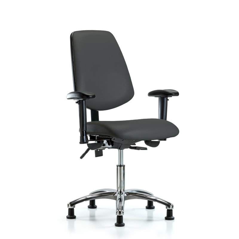 Chaise de travail, Roulettes, Gris anthracite, Inclinaison comprise