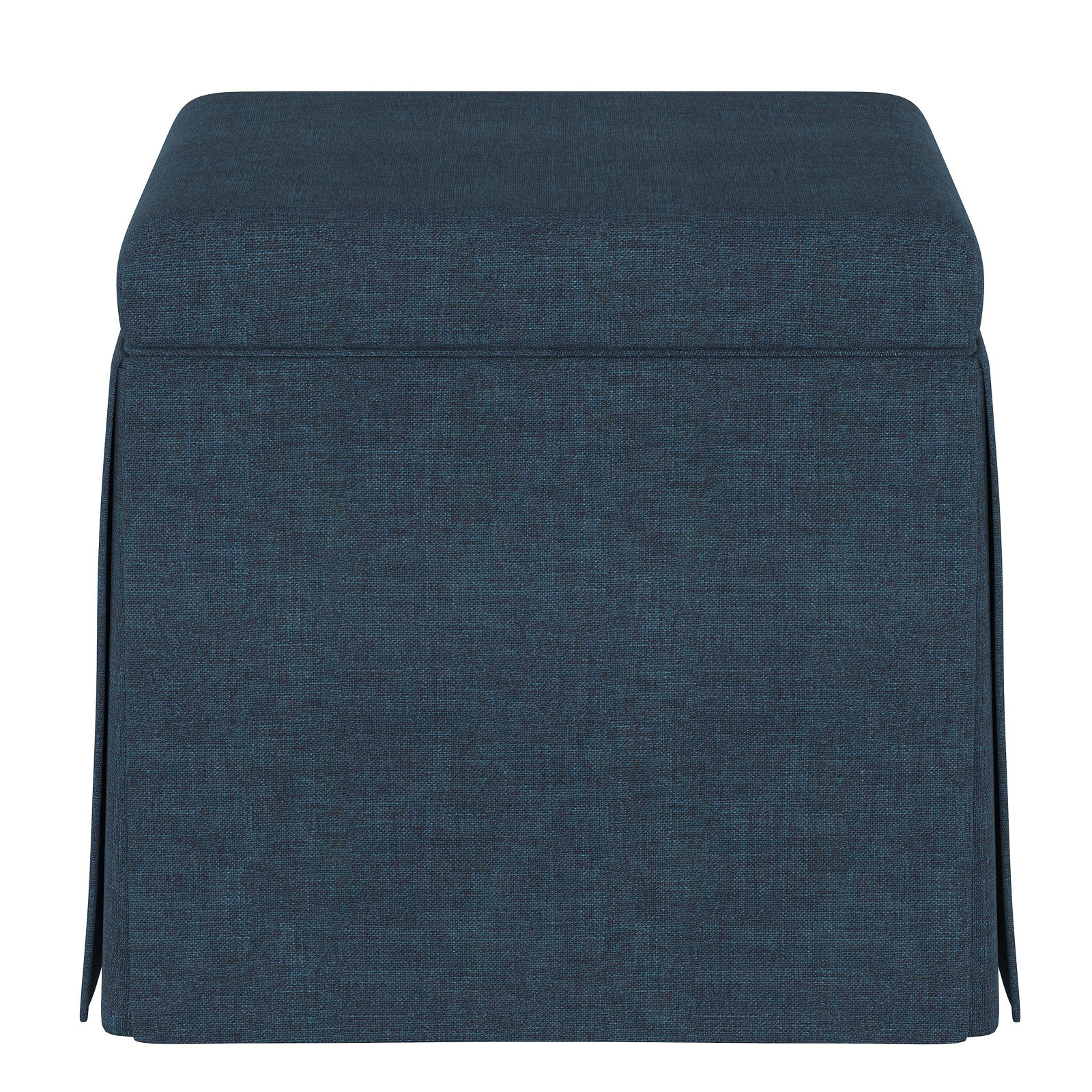 Bash 20" Ottoman, Blue Polyester Blend