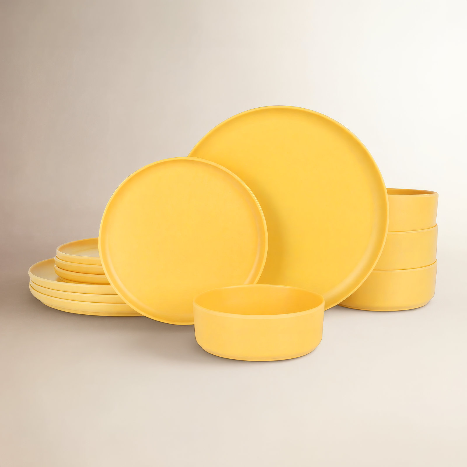 Canyon Crest Dinnerware Set, Yellow Gold