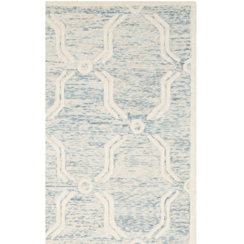 Cannen Hand Tufted Wool Geometric Rug, Rectangle 2' x 3'