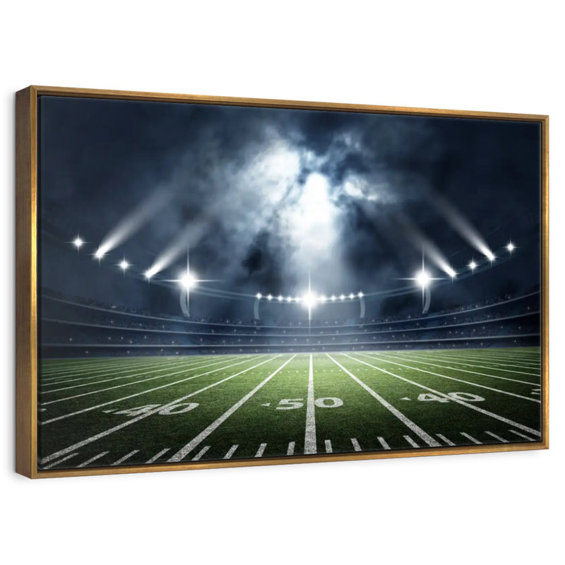 Grand stade de football, Cadre flottant doré, 40 po x 27 po