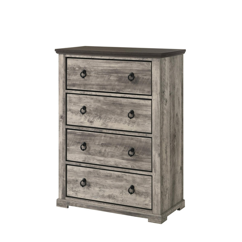 Commode contemporaine à quatre tiroirs Rustic