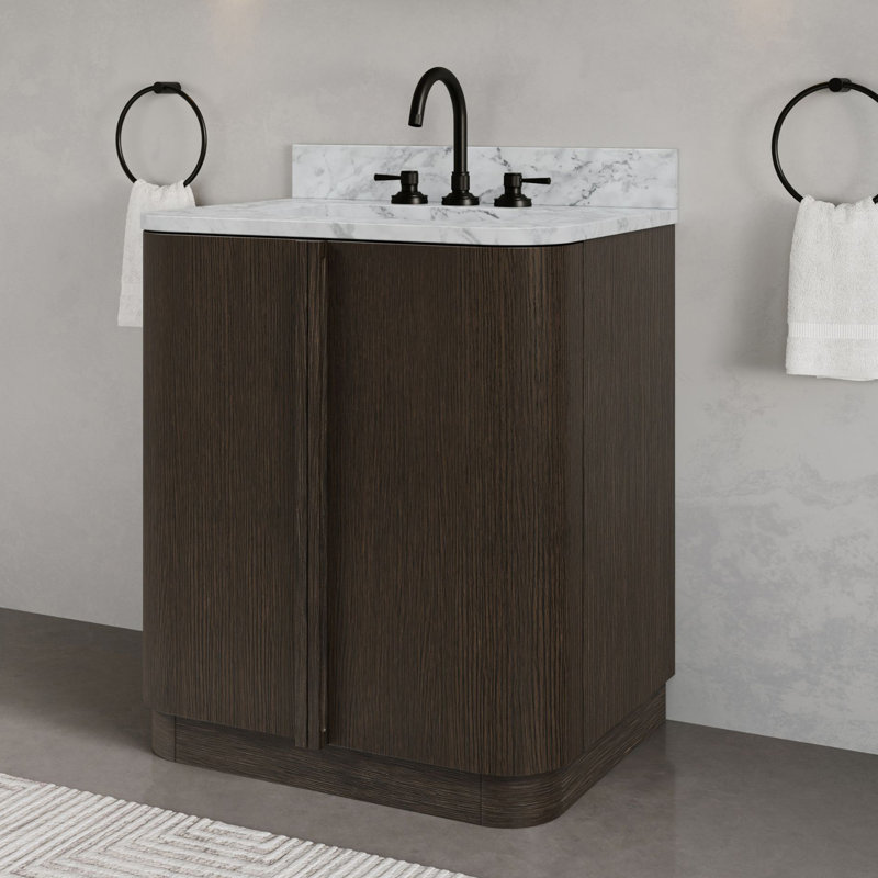 Water Creation Oxford Mid-Century Style Bathroom Vanity, 30"