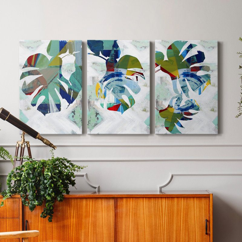 «Monstera I», reproduction d'art sur toile tendue, H 36 po x l 72 po x P 1 po