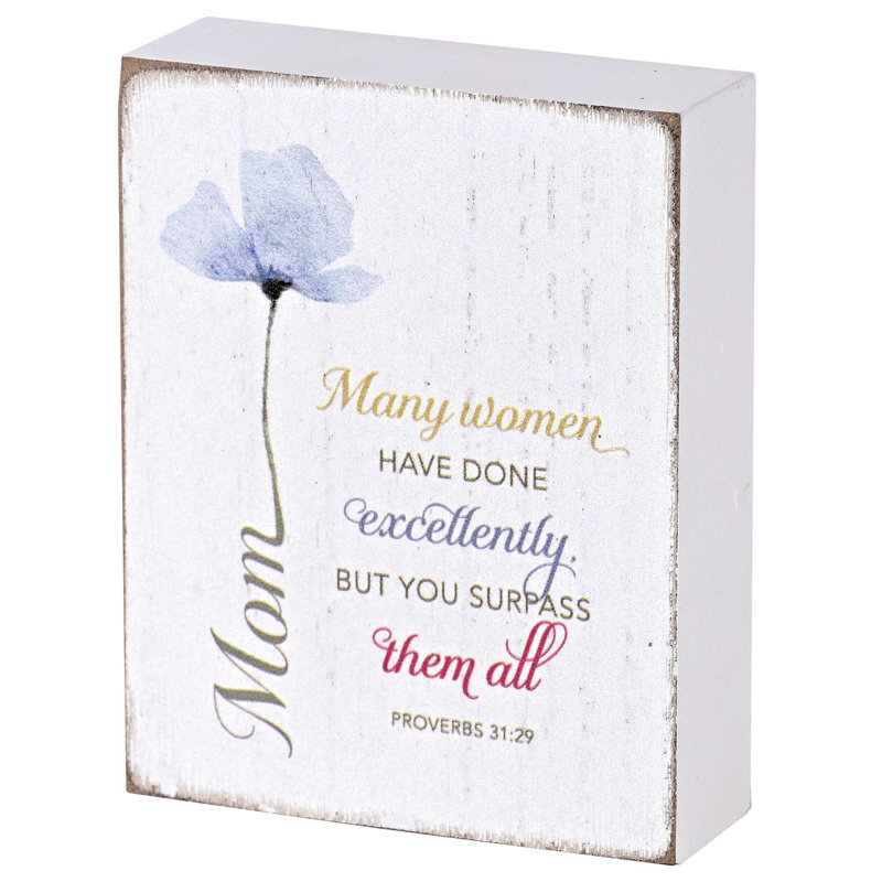 Tabletop Plaque Mom Many Women Have 3X4