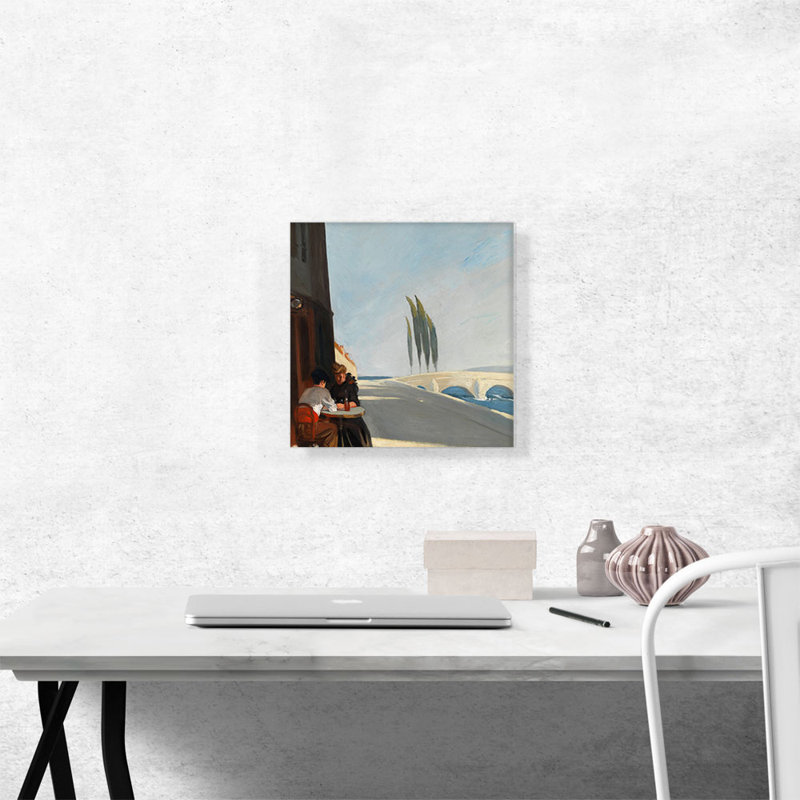 " Le Bistro 1909 " by Edward Hopper Painting Print, 12" H x 12" W x 1.5" D