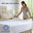 100% Organic Viscose From Bamboo Flat Sheet Only, 300 Thread Count, Extra Wide, Cooling & Breathable, Double Stitching, Bedding Sheet - Gift-Ready Packaging (White)-111656271-111656272