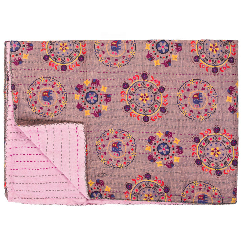 Kantha Throw Blanket
