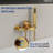 Wall Mount Tub Filler Roman Bathtub Faucet with Handheld Shower-114216931