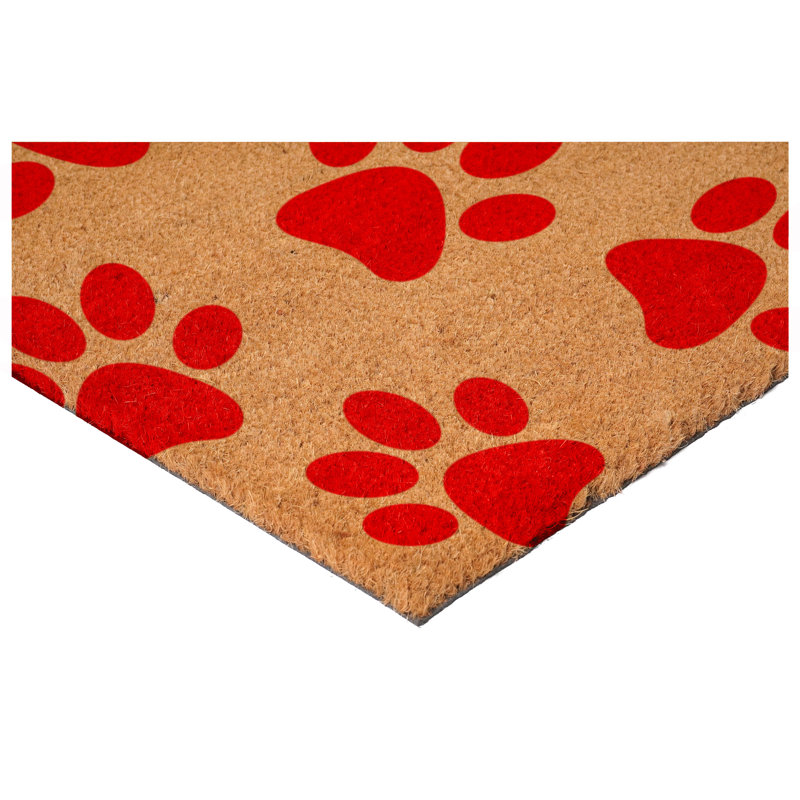 Paillasson Paw, Rouge, 24" W x 36" L