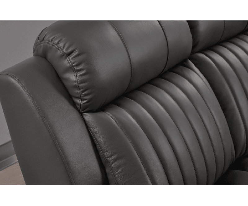Cenaida Genuine Leather Electric Power Recliner Armchair, Grey