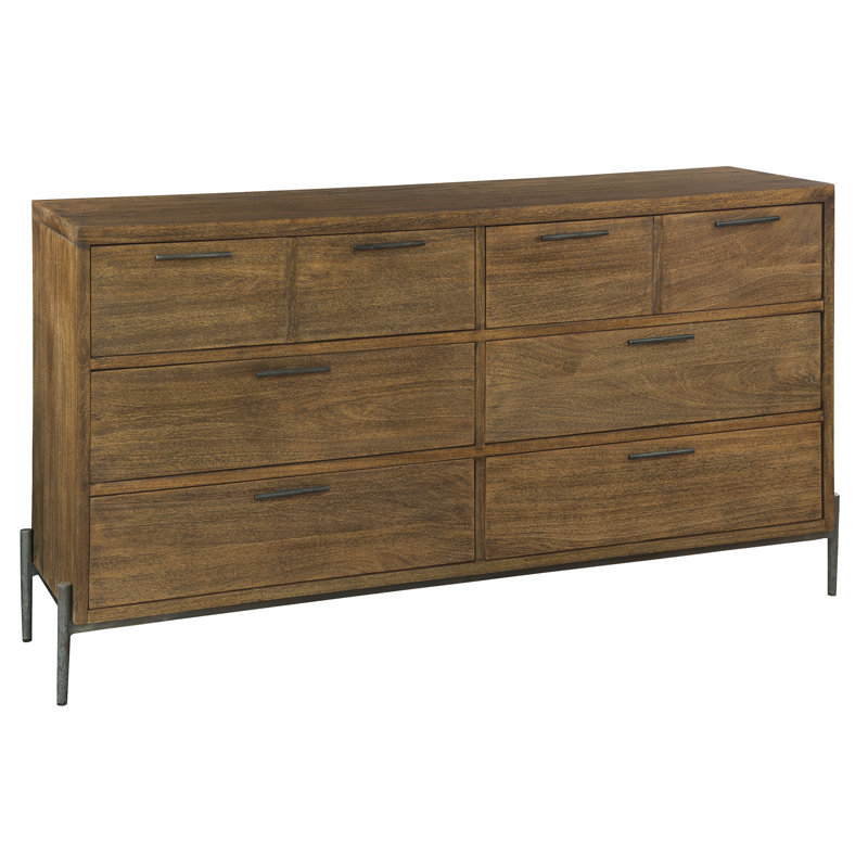 Aliceville 6 - Drawer Solid Wood Dresser, Brown