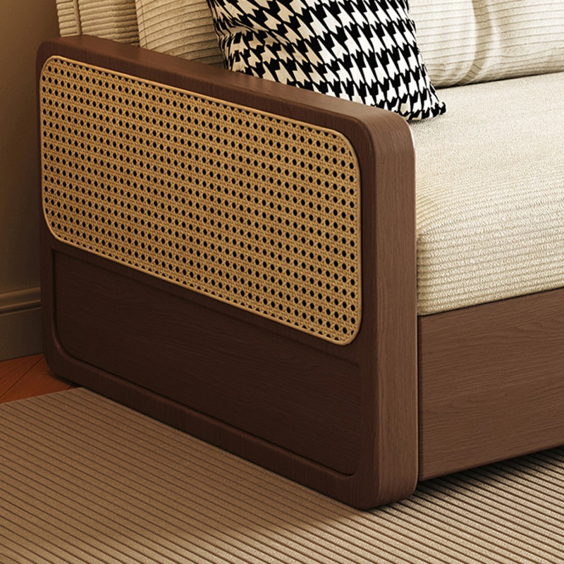 Canapé-lit en velours côtelé beige, 51.97"W*31.5"D*31.5"H