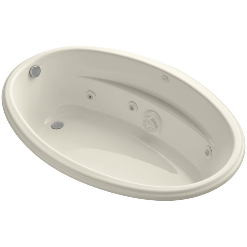 Baignoire tourbillon 60 po x 40 po, Amande
