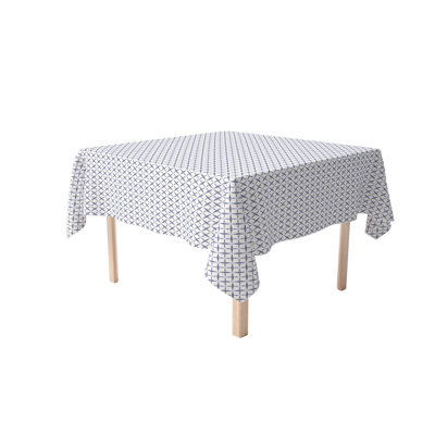 Square Tablecloth, 100% Cotton, 60X60", Criss Cross Pattern