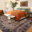 Tapis rétro lavable à la machine - Tapis doux avec envers antidérapant pour le salon, la chambre à coucher, le bureau, rouge-127152938