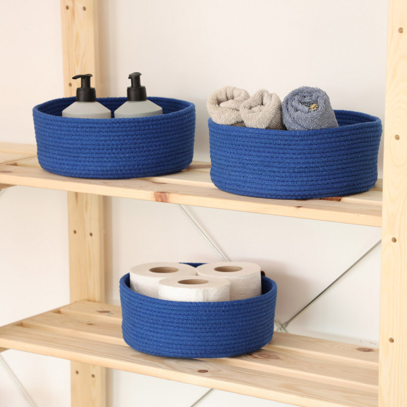 Ebern Designs Decorative Basket, Blue