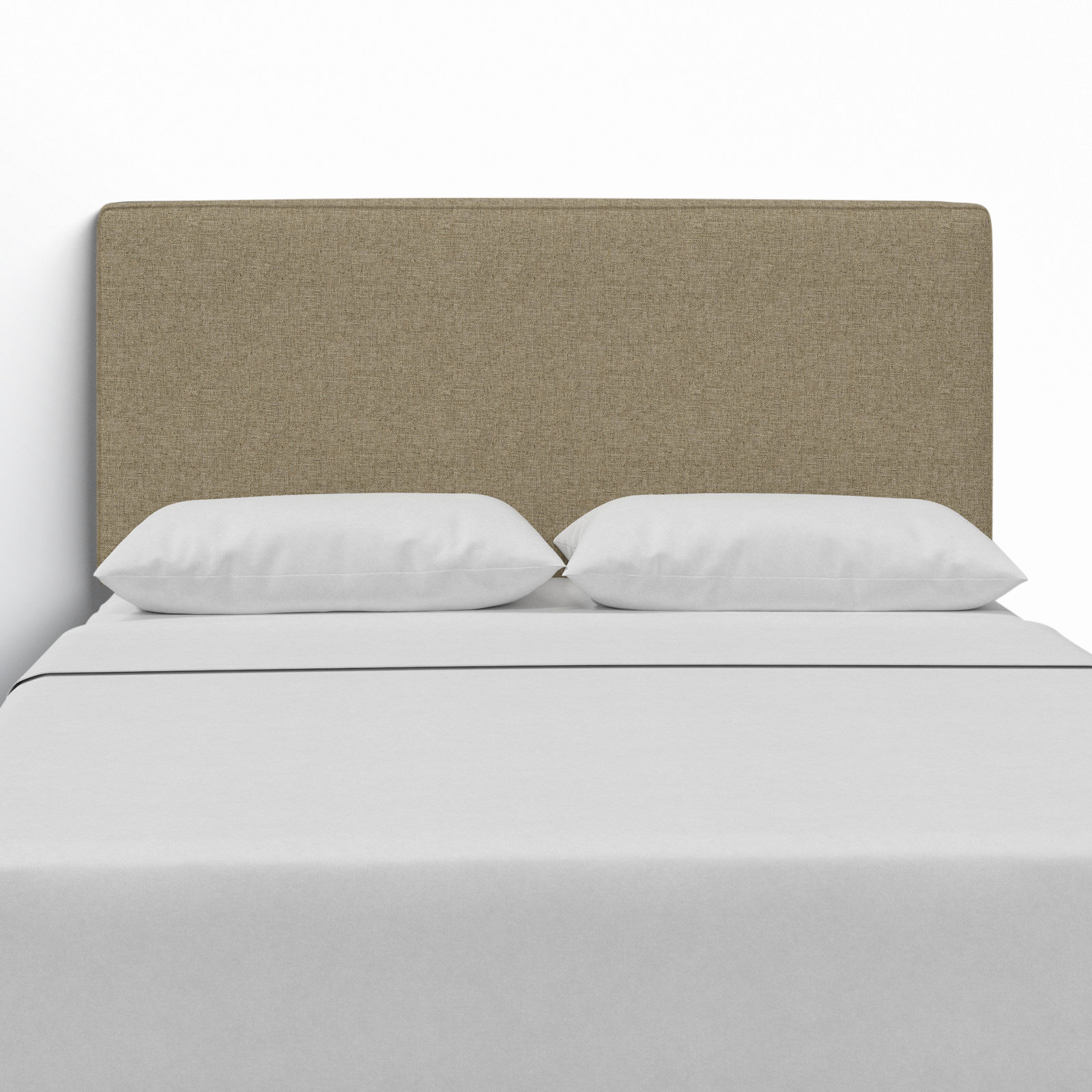 Marquise Upholstered Headboard, Full, Classic Grey Linen