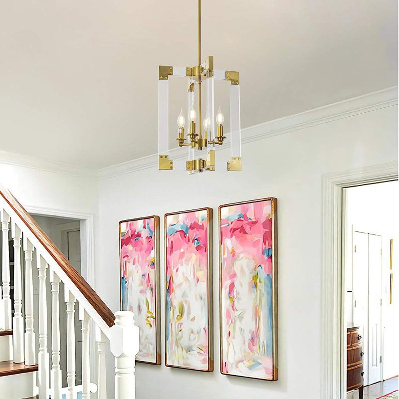 Marcee 4 - Light LED Square / Rectangle Chandelier