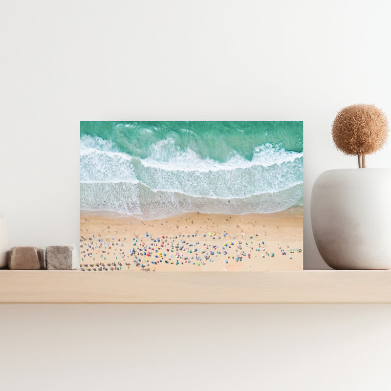 Art contemporain plage aérienne, 12" H x 18" W