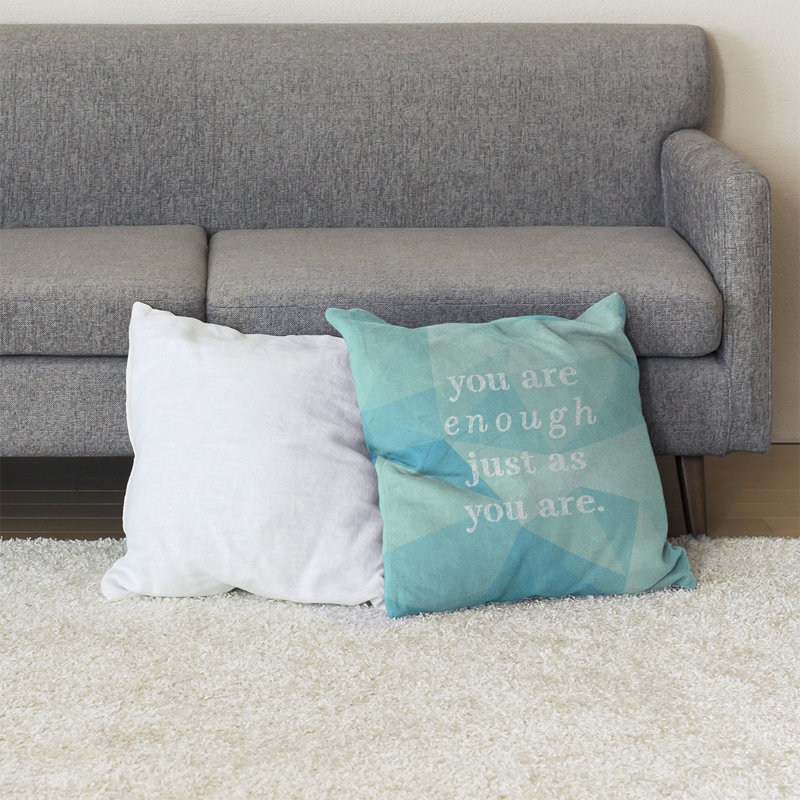 Coussin de sol en pierre précieuse you are so, 40 po x 40 po, Zircon