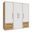 Mijah 4 Door Manufactured Wood Wardrobe