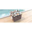 Outdoor Grill Cart With Raised Shelf - Solid Wood Storage & Lockable Wheels For Mobility Style Rolling Towel Rack Convenience