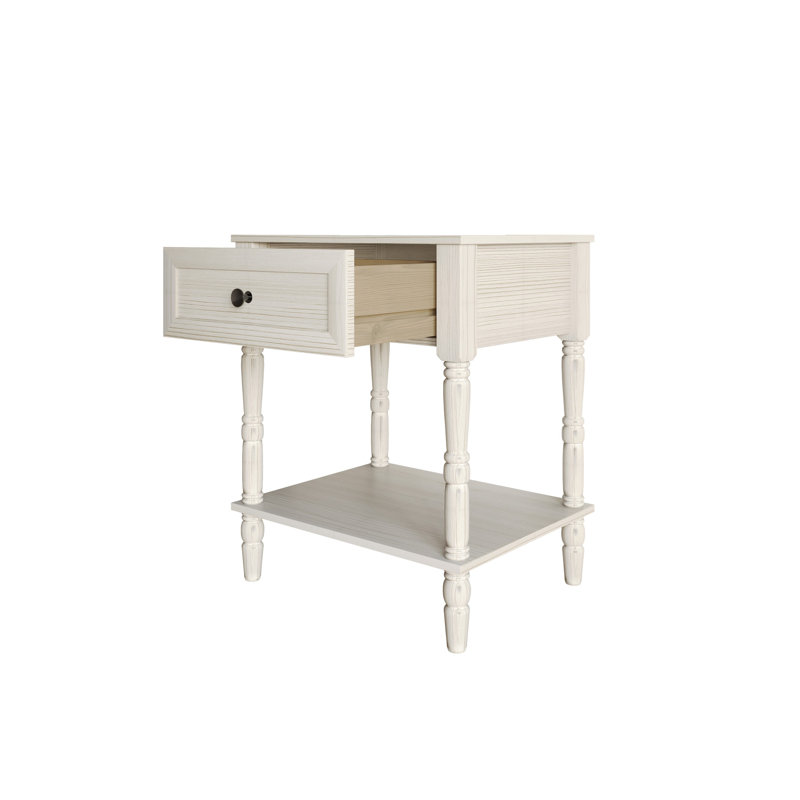 Table de chevet 1 tiroir Rumford, Gris clair