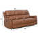 Ilkeston 79" Wide Vegan Leather Manual Reclining Sofa, 3-Seater Recliner Couch with Cup Holders