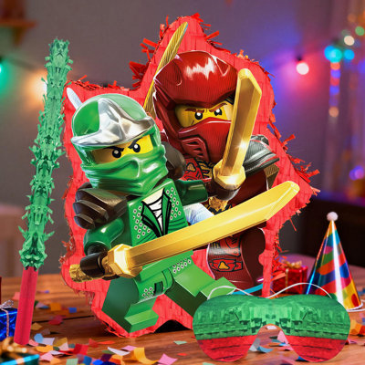 Ensemble 4 pièces de pinatas Ninja - Piata à thème ninja
