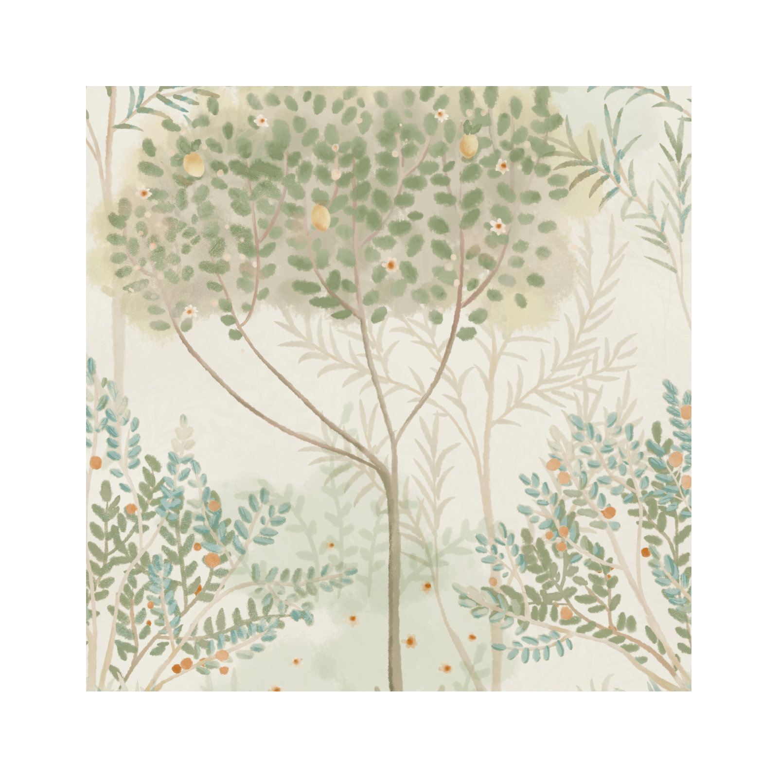 Astin Floral Double Roll, Beige