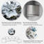 Art liquide abstrait en marbre noir et blanc - horloge murale moderne-1960637922