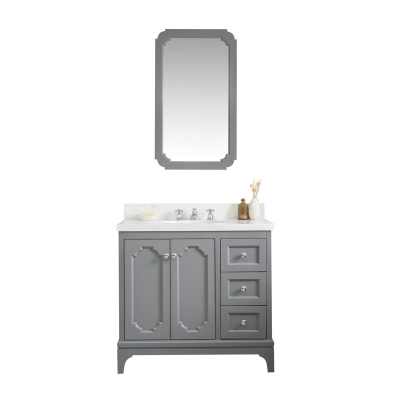 Queen 36" Single Bathroom Vanity Set, Cashmere Gray, Standard