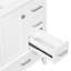 Meuble-lavabo de salle de bain avec lavabo en céramique, armoire autoportante moderne avec porte à fermeture en douceur, tiroir profond-130173714