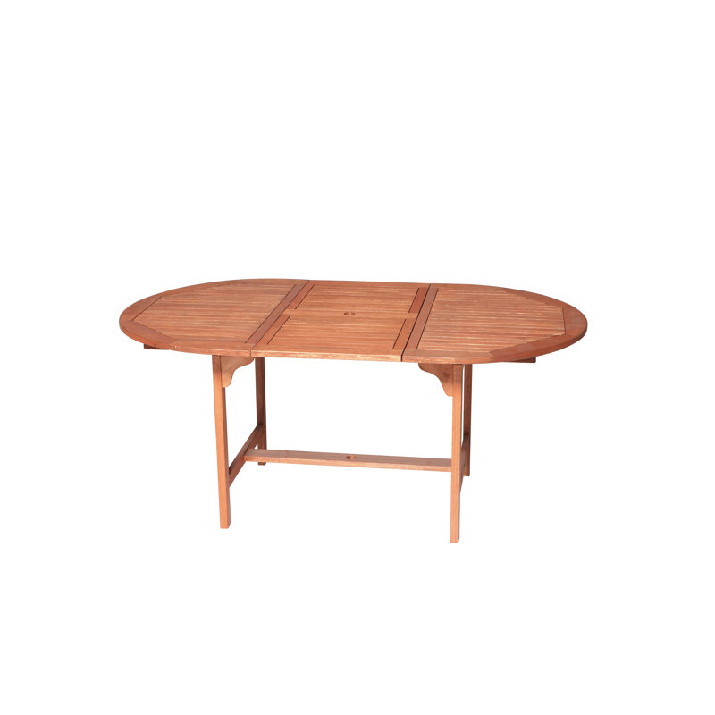 Adalmiina Oval Wood Extendable Outdoor Dining Table , 170cm cm W 100cm cm D