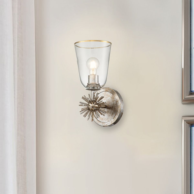 Applique murale 1 lumière Staring, Feuille d'argent