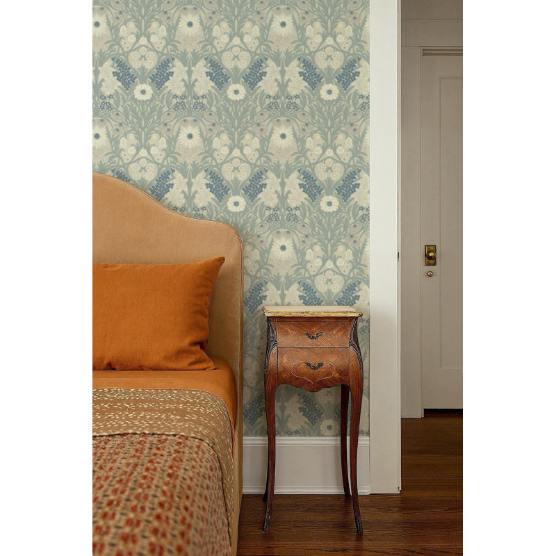 Wild Meadow - Wallpaper, Linen Stone, Peel & Stick