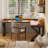 Walnut L-Shaped Solid Wood  desk-108840420-108840419