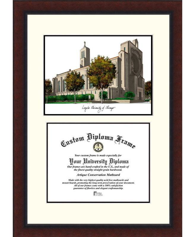 Cadre photo loyola university, diplôme hérité NCAA