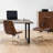 Mariello 23" Wide Adjustable Height Leather Swicel Office Chair With Quilted Backrest-103555076-103555074