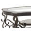 Table de cocktail copieuse avec verre et métal, richesse, verre brun foncé moderne et combinaisons